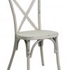 Retro White Aluminium Cross Back Chair Set Of 2