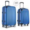 Wanderlite 2 Piece Lightweight Hard Suit Case Luggage Blue