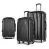Wanderlite 3pc Luggage Sets Suitcases Set Travel Hard Case Lightweight Black