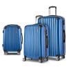 Wanderlite 3pc Luggage Sets Suitcases Set Travel Hard Case Lightweight Blue
