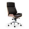 Wooden & PU Leather Desk / Computer / Office Chair / Rialto Executive Chair - Walnut