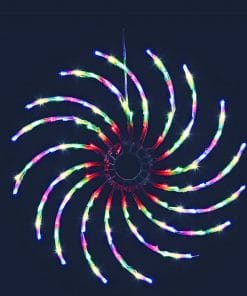 Jingle Jollys Christmas Lights Motif LED Spinner Light Waterproof Colourful