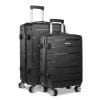 Wanderlite 2PC Luggage Suitcase Trolley - Black